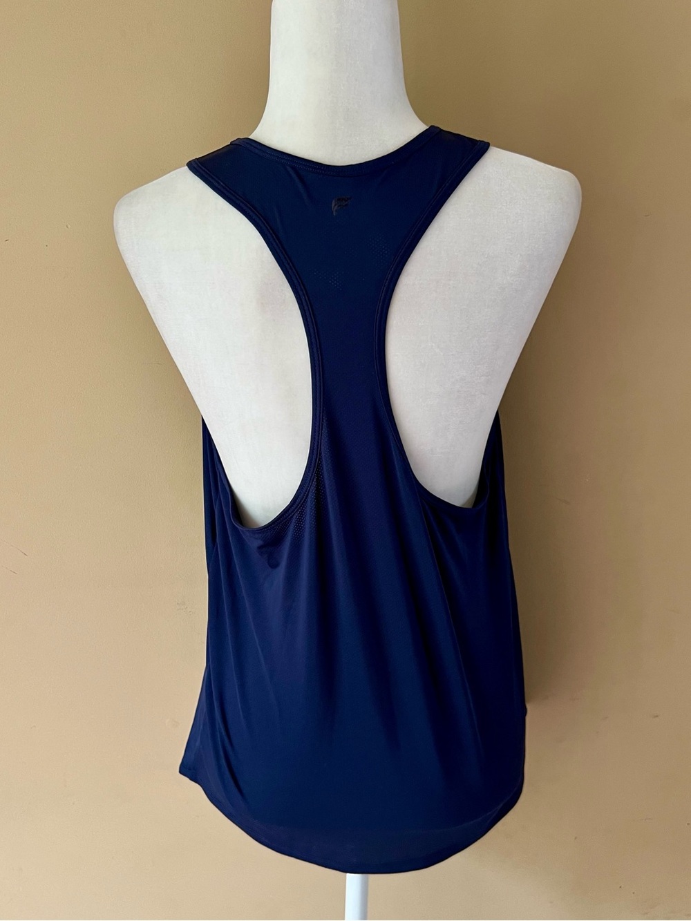 Fabletics Teagan Medium Navy Blue Racerback Dri-Fit Tank Top - Picture 3 of 6
